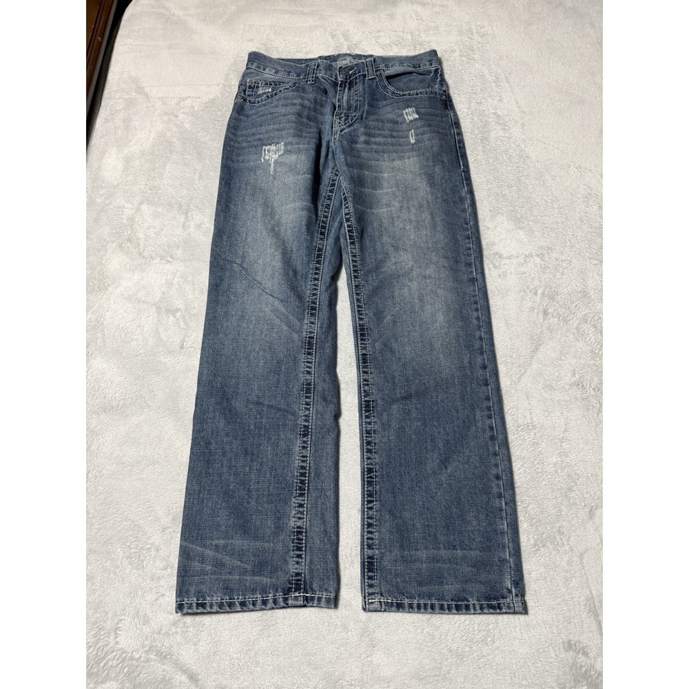 TK AXEL Jeans Men's 32x31 Blue Denim Medium Wash‎ Straight Distressed